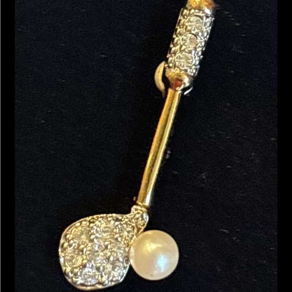 Swarovski Swan Signed Golf Club Pin - Picture 2 of 6